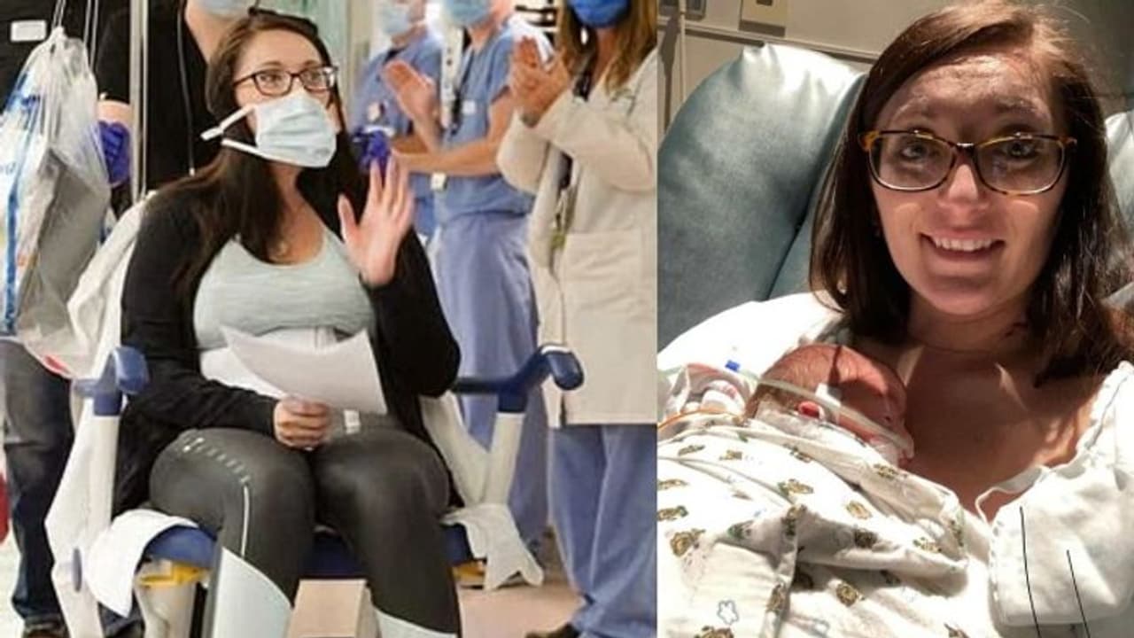 കൊവിഡ് 19 ബാധിച്ച് അബോധാവസ്ഥയിലിരിക്കെ കുഞ്ഞിന് ജന്മം നല്കി; ഒടുവില് ജീവിതത്തിലേക്ക് 'റീ എന്ട്രി' കൊവിഡ് 19 ബാധിച്ച് അബോധാവസ്ഥയിലിരിക്കെ കുഞ്ഞിന് ജന്മം നല്കി; ഒടുവില് ജീവിതത്തിലേക്ക് 'റീ എന്ട്രി'