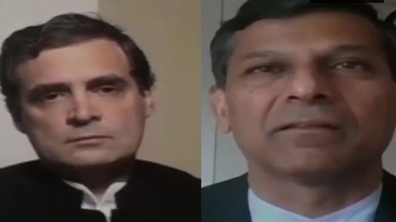 పేదలకు రూ. 65 వేల కోట్లు అవసరం: రాహుల్తో రఘురామ్ రాజన్ పేదలకు రూ. 65 వేల కోట్లు అవసరం: రాహుల్తో రఘురామ్ రాజన్