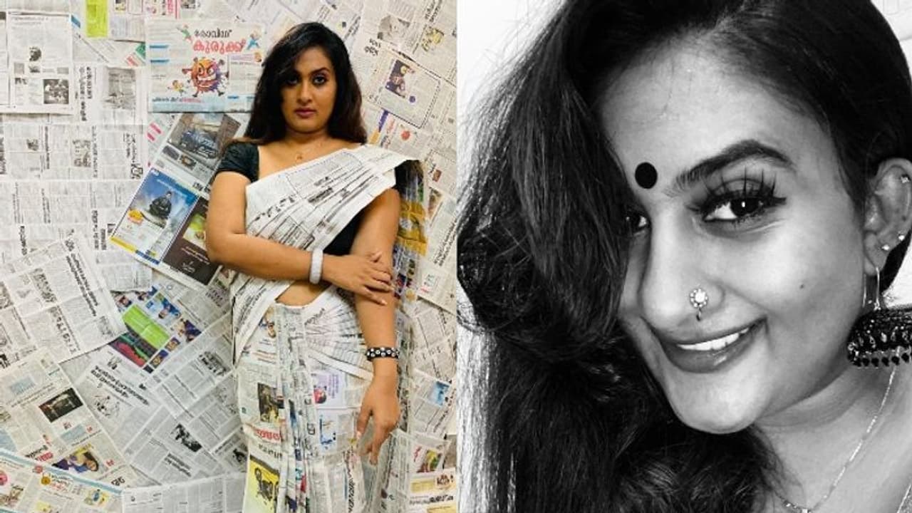 'ഇത് ലോക്ക്ഡൗണ് കാലത്ത് കിട്ടിയ ഐഡിയ'; പത്രകടലാസ് കൊണ്ട് സാരി ഉടുത്ത് ടെക്കി 'ഇത് ലോക്ക്ഡൗണ് കാലത്ത് കിട്ടിയ ഐഡിയ'; പത്രകടലാസ് കൊണ്ട് സാരി ഉടുത്ത് ടെക്കി