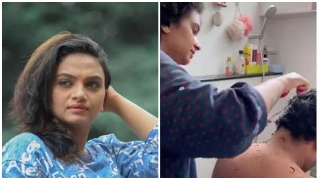 അങ്ങനെ ഒരു പണി കൂടി പഠിച്ചു!; മുടിവെട്ടിക്കൊടുത്ത് കൃഷ്‍ണ പ്രഭ