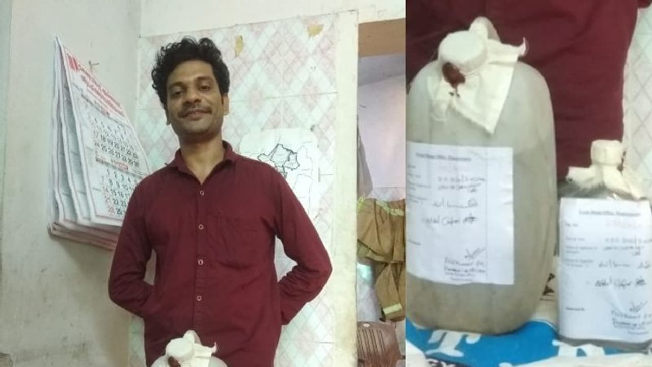 നാല് ലിറ്റര്‍ ചാരായവുമായി യുവാവ് അറസ്റ്റിൽ