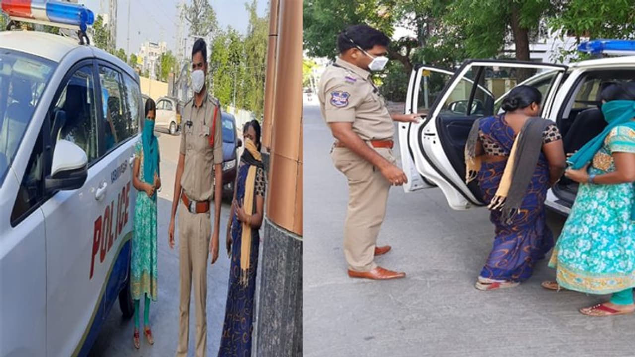 కరీంనగర్ పోలీసుల మానవత్వం... నొప్పులతో బాధపడుతున్న గర్భిణికి సాయం కరీంనగర్ పోలీసుల మానవత్వం... నొప్పులతో బాధపడుతున్న గర్భిణికి సాయం