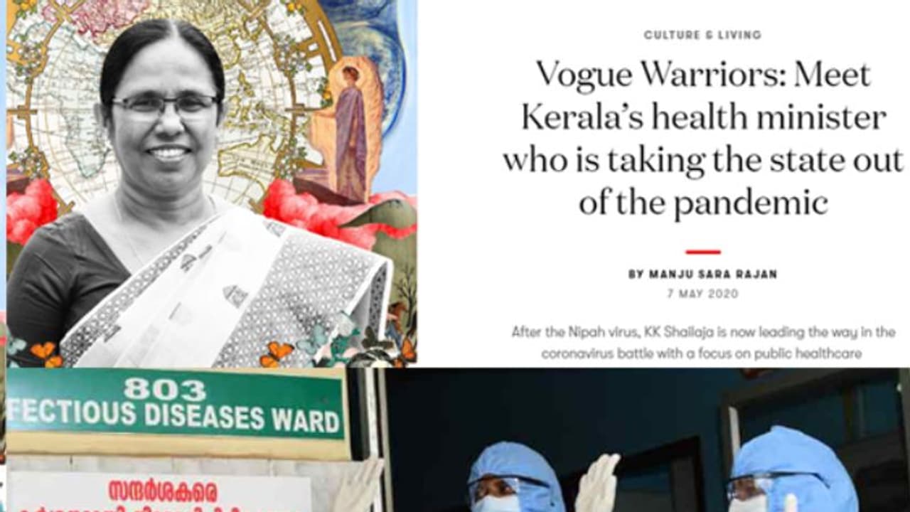 കേരളത്തിന്റെ 'പോരാളി'; 'വോഗ് വാരിയേഴ്സ്' പട്ടികയിൽ ആരോഗ്യമന്ത്രി കെ കെ ശൈലജയും കേരളത്തിന്റെ 'പോരാളി'; 'വോഗ് വാരിയേഴ്സ്' പട്ടികയിൽ ആരോഗ്യമന്ത്രി കെ കെ ശൈലജയും