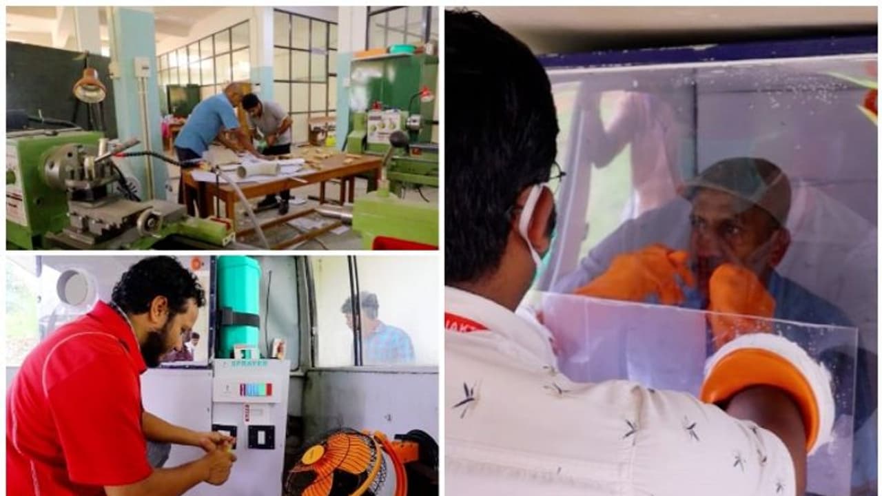 'വിസ്ക് ഓൺ വീല്‍സ്': സഞ്ചരിക്കുന്ന കൊവിഡ് പരിശോധനാ സംവിധാനവുമായി മാനന്തവാടി എഞ്ചിനീയറിംഗ് കോളേജിലെ അധ്യാപകർ