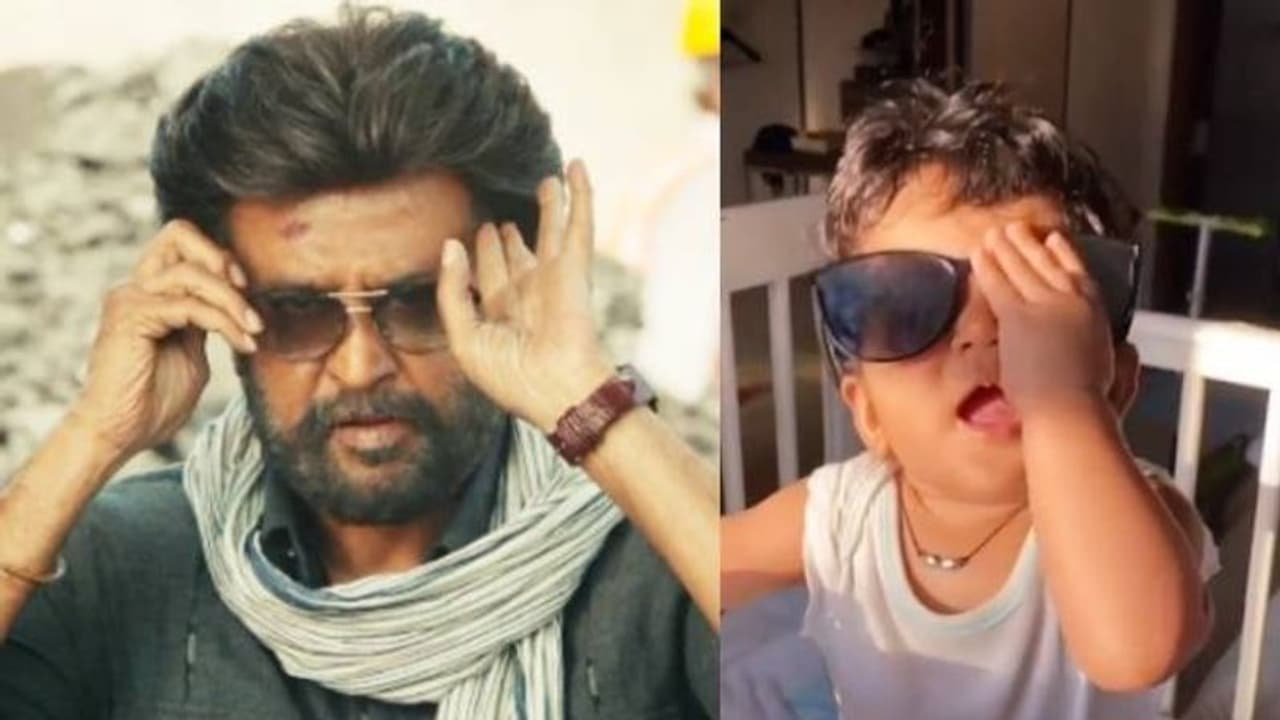 சூப்பர் ஸ்டார் ஸ்டைலில் கண்ணாடி போடும் பிரபல நடிகையின் குழந்தை! தெறிக்கவிடும் வீடியோ... சூப்பர் ஸ்டார் ஸ்டைலில் கண்ணாடி போடும் பிரபல நடிகையின் குழந்தை! தெறிக்கவிடும் வீடியோ...