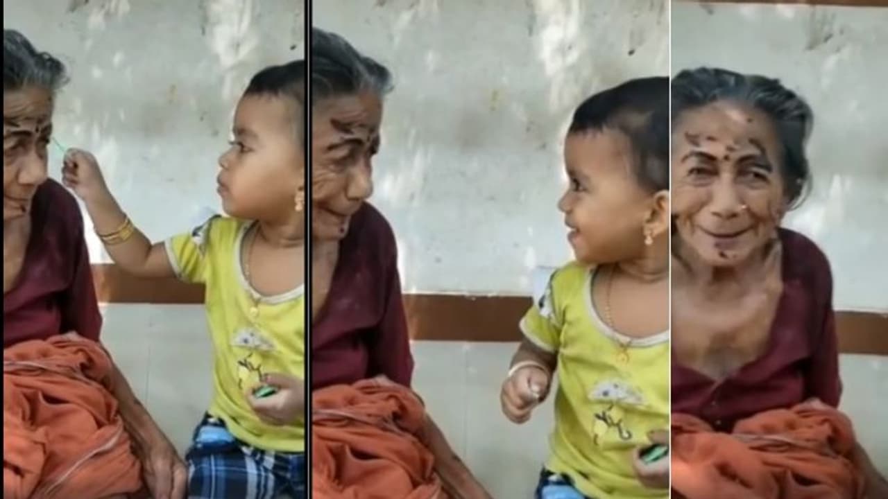 'കണ്ണെഴുതി പൊട്ടും തൊട്ട്..'; മുത്തശ്ശിയുടെയും കുട്ടിക്കുറിമ്പിയുടെയും മനസ് നിറയ്ക്കുന്ന വീഡിയോ കാണാം 'കണ്ണെഴുതി പൊട്ടും തൊട്ട്..'; മുത്തശ്ശിയുടെയും കുട്ടിക്കുറിമ്പിയുടെയും മനസ് നിറയ്ക്കുന്ന വീഡിയോ കാണാം