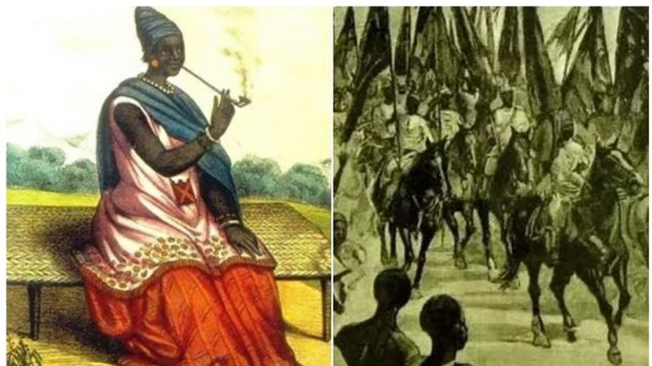 പെൺഭരണാധികാരികളും പെൺസൈന്യവും ചേർന്ന് പുരുഷയോദ്ധാക്കളെ പറപ്പിച്ച കഥ പെൺഭരണാധികാരികളും പെൺസൈന്യവും ചേർന്ന് പുരുഷയോദ്ധാക്കളെ പറപ്പിച്ച കഥ