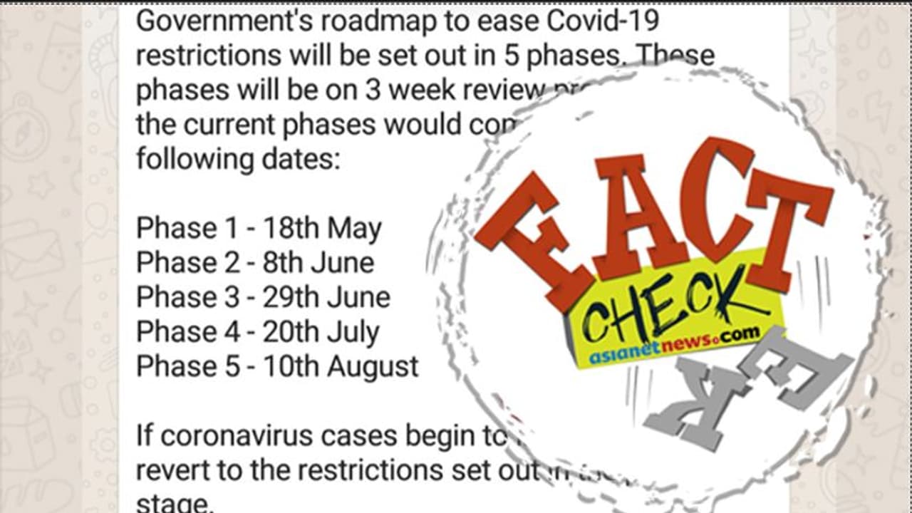 'രാജ്യത്ത് ലോക്ക് ഡൗണ് ഓഗസ്റ്റ് 10 വരെ, ഇനിയും അഞ്ച് ഘട്ടം'; വിജ്ഞാപനം യാഥാര്ഥ്യമോ 'രാജ്യത്ത് ലോക്ക് ഡൗണ് ഓഗസ്റ്റ് 10 വരെ, ഇനിയും അഞ്ച് ഘട്ടം'; വിജ്ഞാപനം യാഥാര്ഥ്യമോ
