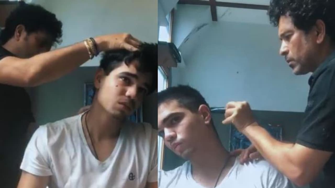 ‘As a father you need to do everything’: Sachin Tendulkar gives son Arjun a haircut (Video) ‘As a father you need to do everything’: Sachin Tendulkar gives son Arjun a haircut (Video)