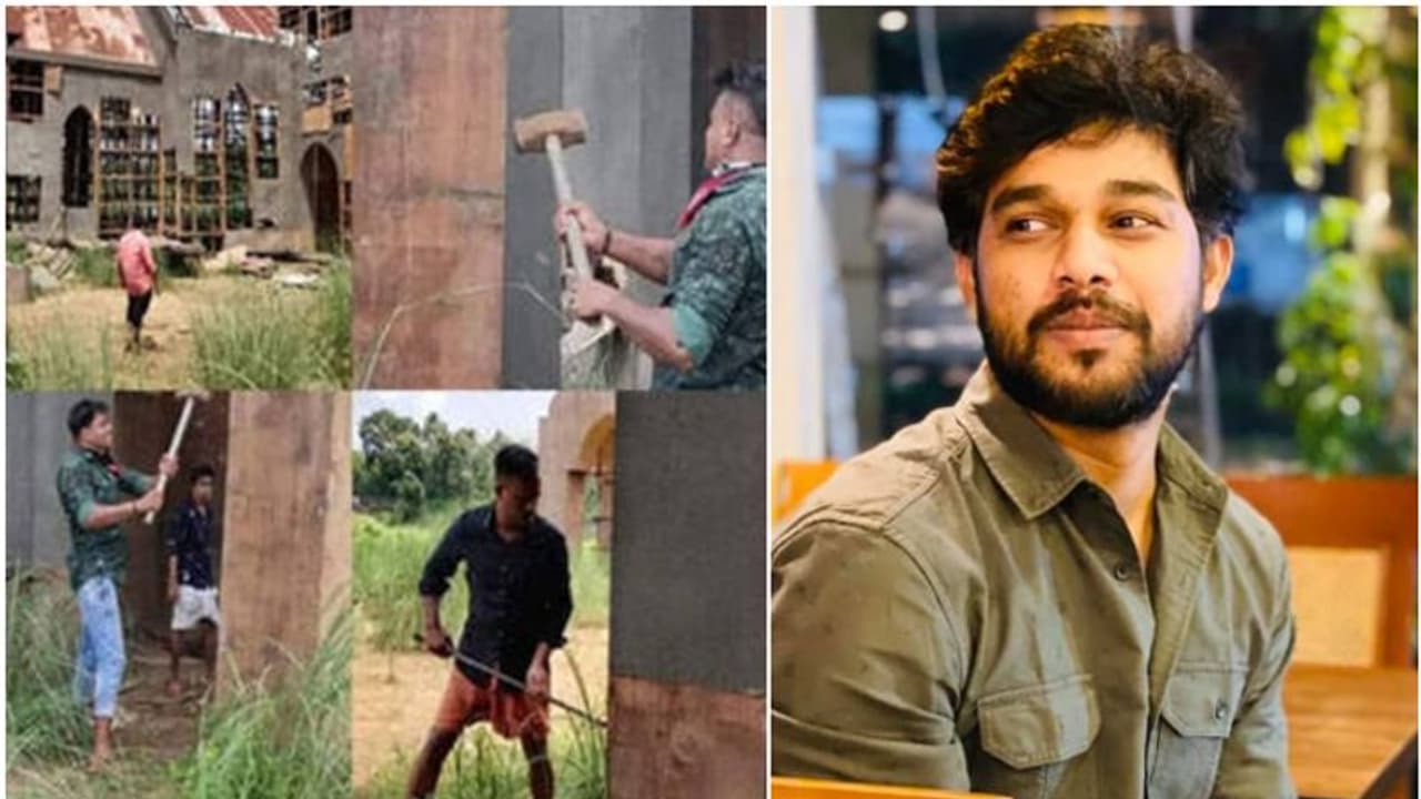 'ഈ പണി നിങ്ങള്‍ ഏതെങ്കിലും പാറമടയില്‍ ചെയ്‍തിരുന്നെങ്കില്‍'; സിനിമാ സെറ്റ് തകര്‍ത്തവരെ പരിഹസിച്ച് ഷറഫുദ്ദീന്‍