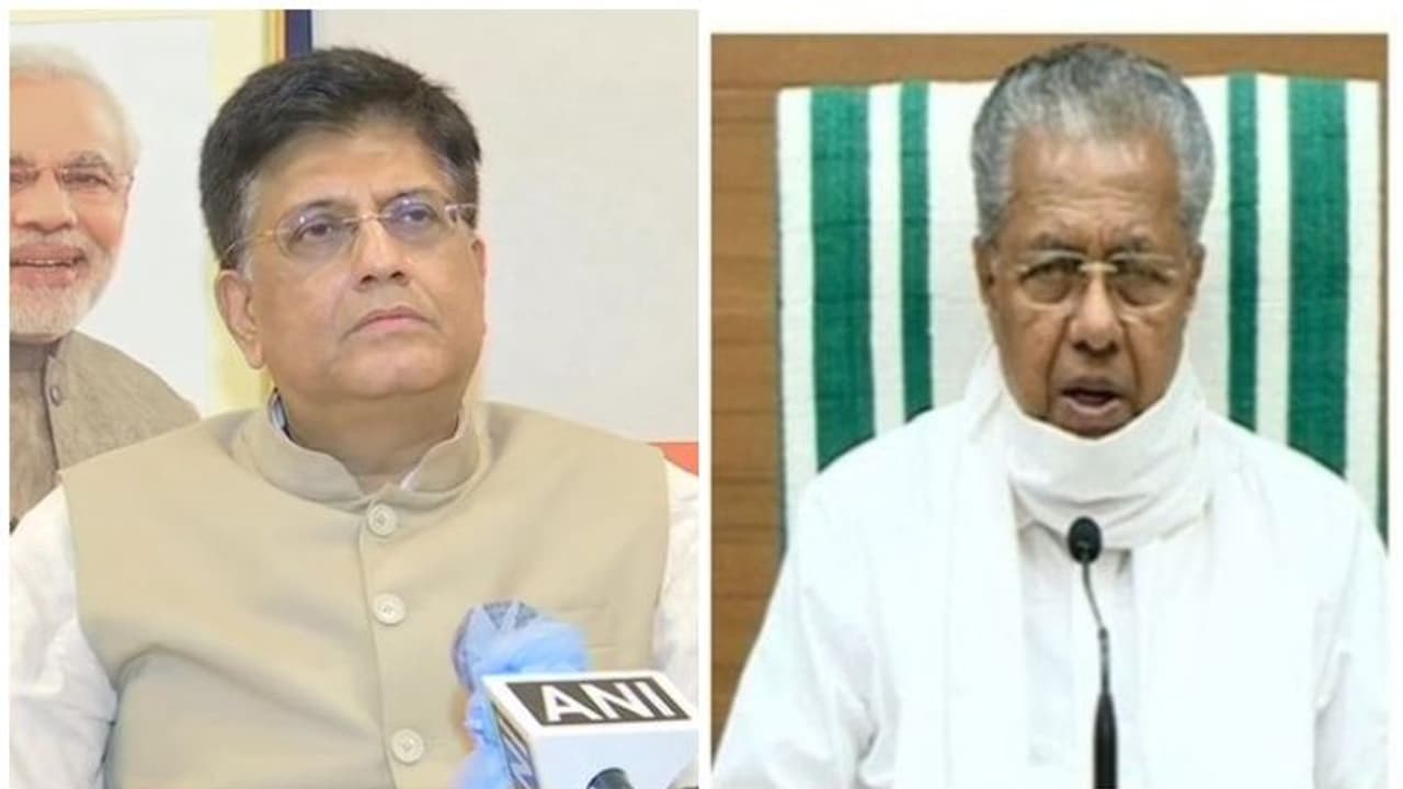 ശ്രമിക് ട്രെയിൻ: മുഖ്യമന്ത്രിയുടെ ആരോപണങ്ങളോട് പ്രതികരിച്ച് പിയുഷ് ഗോയൽ ശ്രമിക് ട്രെയിൻ: മുഖ്യമന്ത്രിയുടെ ആരോപണങ്ങളോട് പ്രതികരിച്ച് പിയുഷ് ഗോയൽ