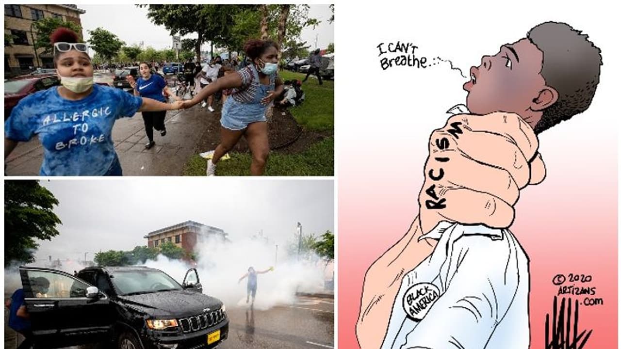 പൊലീസുകാരന്റെ അതിക്രമത്തില് കറുത്ത വര്ഗക്കാരന് ശ്വാസം മുട്ടി മരിച്ചു; പ്രതിഷേധം ശക്തം പൊലീസുകാരന്റെ അതിക്രമത്തില് കറുത്ത വര്ഗക്കാരന് ശ്വാസം മുട്ടി മരിച്ചു; പ്രതിഷേധം ശക്തം