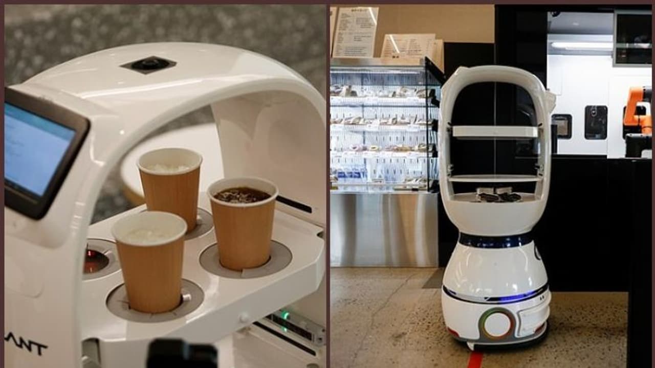 കൊവിഡിനെ തോല്പ്പിക്കാന് റോബോട്ട്: ചായ കൊടുക്കാന് റോബോട്ട് ബാരിസ്റ്റ കൊവിഡിനെ തോല്പ്പിക്കാന് റോബോട്ട്: ചായ കൊടുക്കാന് റോബോട്ട് ബാരിസ്റ്റ