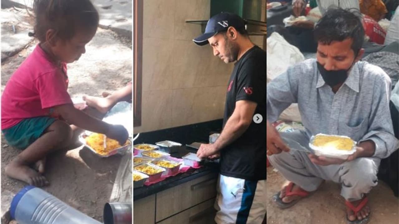 পরিযায়ী শ্রমিকদের জন্য প্রতিদিন খাওয়ারের ব্যবস্থা করছেন সেওয়াগ