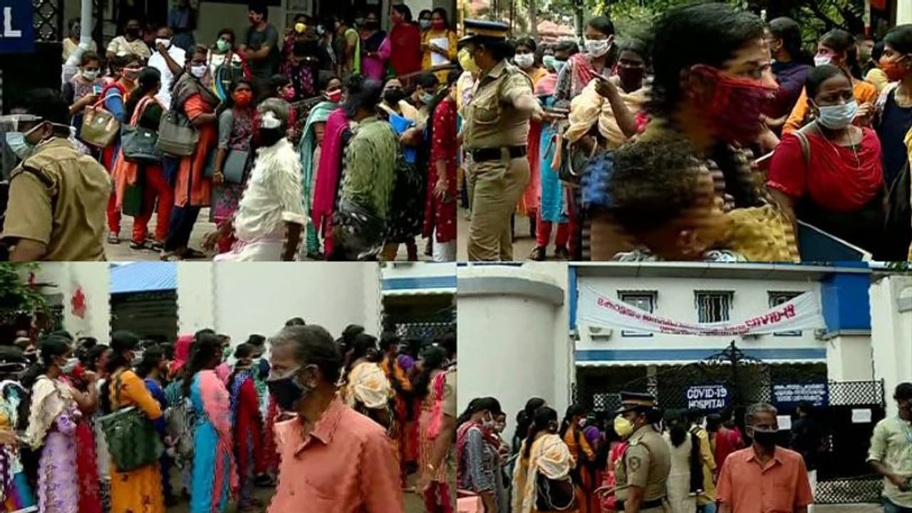 കോട്ടയത്ത് ഗുരുതര അനാസ്ഥ; കൊവിഡ് ആശുപത്രിയിൽ നഴ്സ് അഭിമുഖത്തിനായി ആയിരത്തിലേറെ പേർ കോട്ടയത്ത് ഗുരുതര അനാസ്ഥ; കൊവിഡ് ആശുപത്രിയിൽ നഴ്സ് അഭിമുഖത്തിനായി ആയിരത്തിലേറെ പേർ