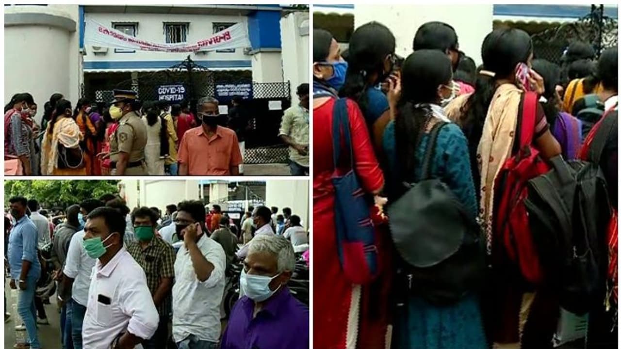 കൊവിഡ് ചട്ടത്തിന് പുല്ലുവില, സർക്കാർ ആശുപത്രിയിൽ അഭിമുഖം; നിർത്തിവപ്പിച്ച് കളക്ടർ