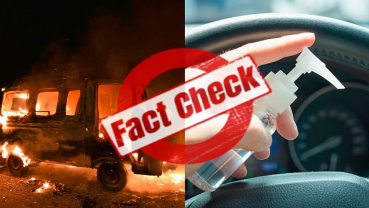 দিল্লিতে পুড়ে গেলেন চালক, গরমে হ্যান্ড স্যানিটাইজার থেকে সত্যিই কি ঘটে অগ্নিকাণ্ড