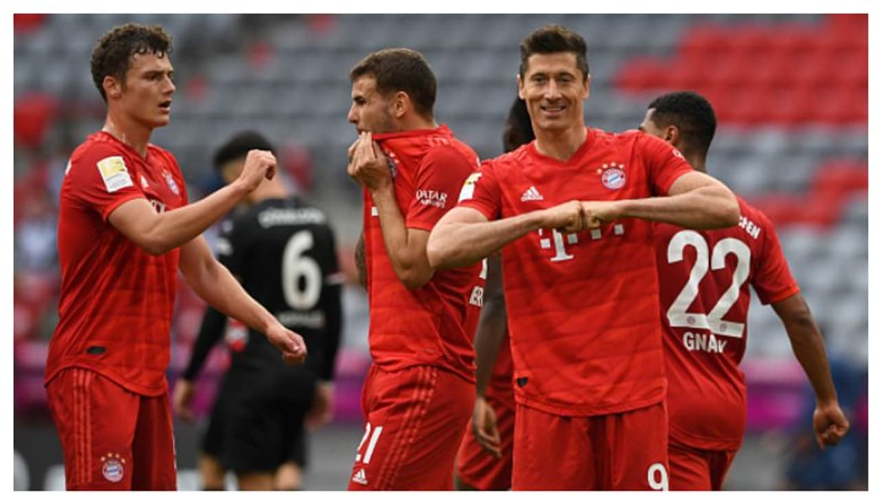 বুন্দেশলিগায় ৫ ০ গোলে জয় বায়ার্নের,টানা অষ্টমবার খেতাব জয় এখন সময়ের অপেক্ষা বুন্দেশলিগায় ৫ ০ গোলে জয় বায়ার্নের,টানা অষ্টমবার খেতাব জয় এখন সময়ের অপেক্ষা