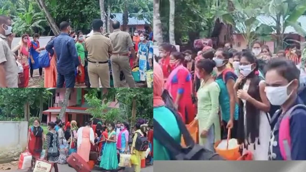 നാന്നൂറോളം അതിഥി തൊഴിലാളികൾ കിഴക്കമ്പലത്ത് നിന്ന് റെയിൽവെ സ്റ്റേഷനിലേക്ക് നടക്കുന്നു, തിരിച്ചയക്കാൻ ശ്രമം നാന്നൂറോളം അതിഥി തൊഴിലാളികൾ കിഴക്കമ്പലത്ത് നിന്ന് റെയിൽവെ സ്റ്റേഷനിലേക്ക് നടക്കുന്നു, തിരിച്ചയക്കാൻ ശ്രമം