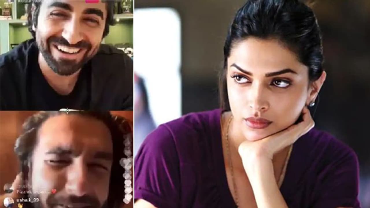 পেছন থেকে দীপিকার ধমক, আয়ুষ্মানের সঙ্গে ভিডিও কল কাটলেন রণবীর, ভাইরাল ভিডিও