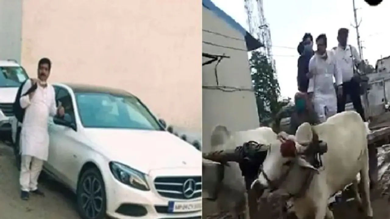 ಕೆಟ್ಟ ರಸ್ತೆಯಲ್ಲಿ ಕೈಕೊಟ್ಟ BMW ಕಾರು, ಎತ್ತಿನ ಗಾಡಿಯಲ್ಲಿ ಆಫೀಸ್ ತಲುಪಿದ ಉದ್ಯಮಿ!