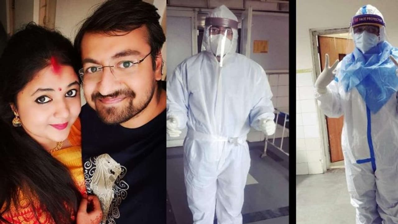 'മൂന്ന് മാസമായി വീട്ടിൽ പോകുന്നില്ല, കാണുന്നത് പിപിഇ കിറ്റിനുള്ളിൽ': കൊവിഡ് പോരാളികളായ ഡോക്ടർ ദമ്പതികൾ 'മൂന്ന് മാസമായി വീട്ടിൽ പോകുന്നില്ല, കാണുന്നത് പിപിഇ കിറ്റിനുള്ളിൽ': കൊവിഡ് പോരാളികളായ ഡോക്ടർ ദമ്പതികൾ