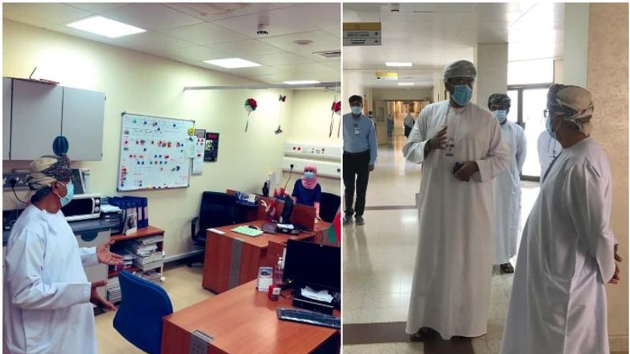 കൊവിഡിനെതിരെ കൂടുതല് ആരോഗ്യപ്രവര്ത്തകര് കൈകോര്ക്കണം; ക്വളാ ആശുപത്രിയിലെത്തി ഒമാന് ആരോഗ്യമന്ത്രി കൊവിഡിനെതിരെ കൂടുതല് ആരോഗ്യപ്രവര്ത്തകര് കൈകോര്ക്കണം; ക്വളാ ആശുപത്രിയിലെത്തി ഒമാന് ആരോഗ്യമന്ത്രി