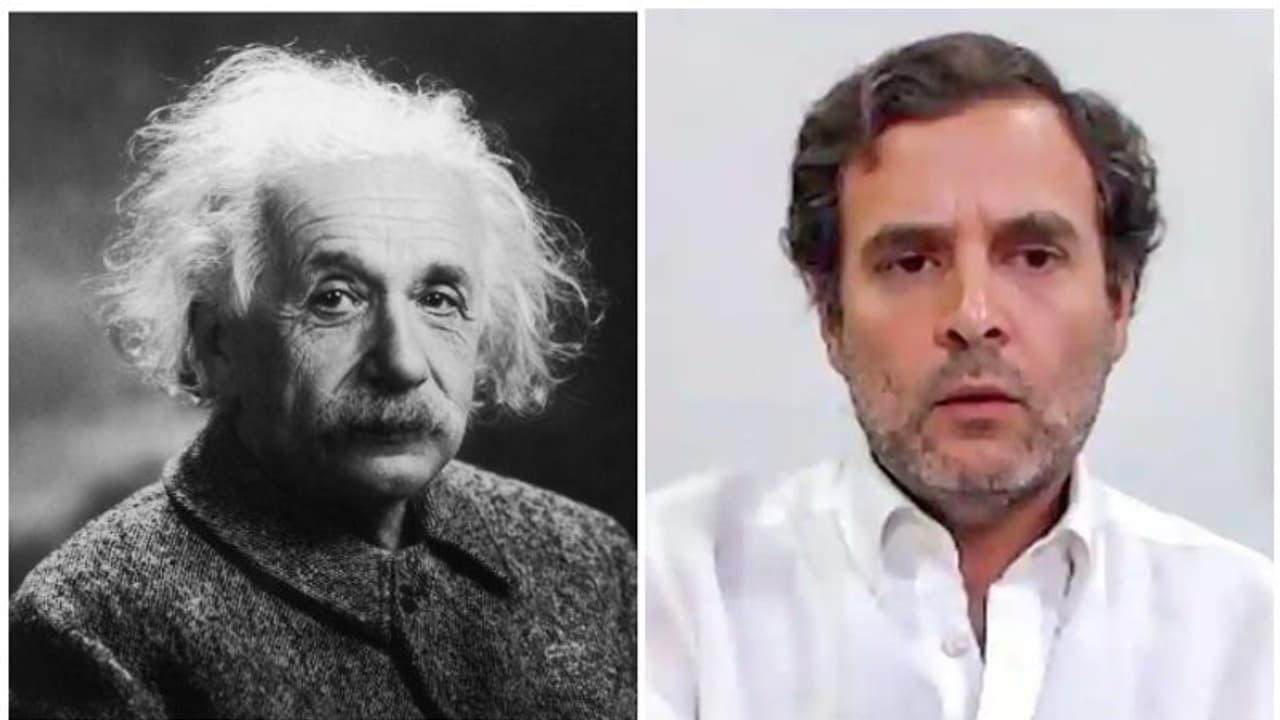 കേന്ദ്രത്തിന്റെ കൊവിഡ് പ്രതിരോധം പാളിയെന്ന് സമർത്ഥിക്കാൻ ഐൻസ്റ്റീനെ ഉദ്ധരിച്ച് രാഹുൽ ഗാന്ധി കേന്ദ്രത്തിന്റെ കൊവിഡ് പ്രതിരോധം പാളിയെന്ന് സമർത്ഥിക്കാൻ ഐൻസ്റ്റീനെ ഉദ്ധരിച്ച് രാഹുൽ ഗാന്ധി