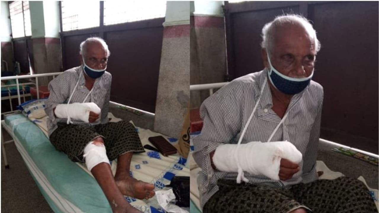 ഫോണില് സംസാരിച്ചുകൊണ്ടിരിക്കെ തെരുവുനായ ആക്രമിച്ചു; ഗൃഹനാഥന് ഗുരുതര പരിക്ക് ഫോണില് സംസാരിച്ചുകൊണ്ടിരിക്കെ തെരുവുനായ ആക്രമിച്ചു; ഗൃഹനാഥന് ഗുരുതര പരിക്ക്