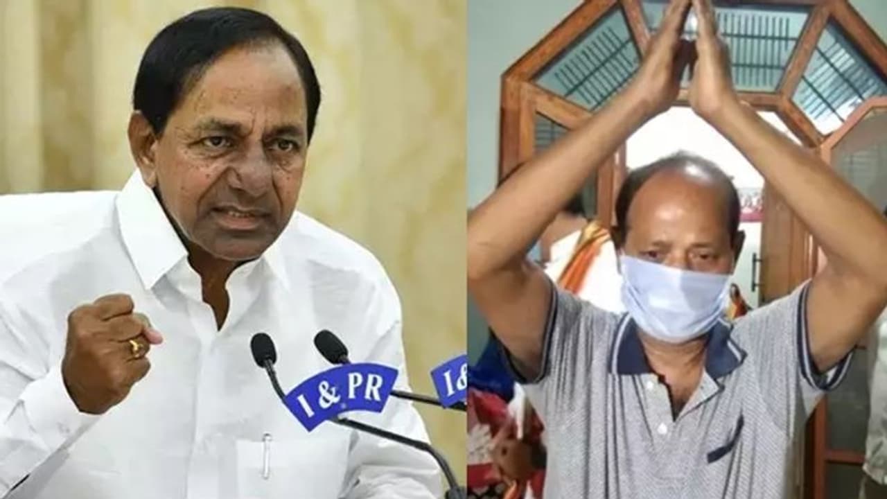 కేసీఆర్ కి చేతులెత్తి నమస్కారం చేసిన కల్నల్ సంతోష్ తండ్రి కేసీఆర్ కి చేతులెత్తి నమస్కారం చేసిన కల్నల్ సంతోష్ తండ్రి