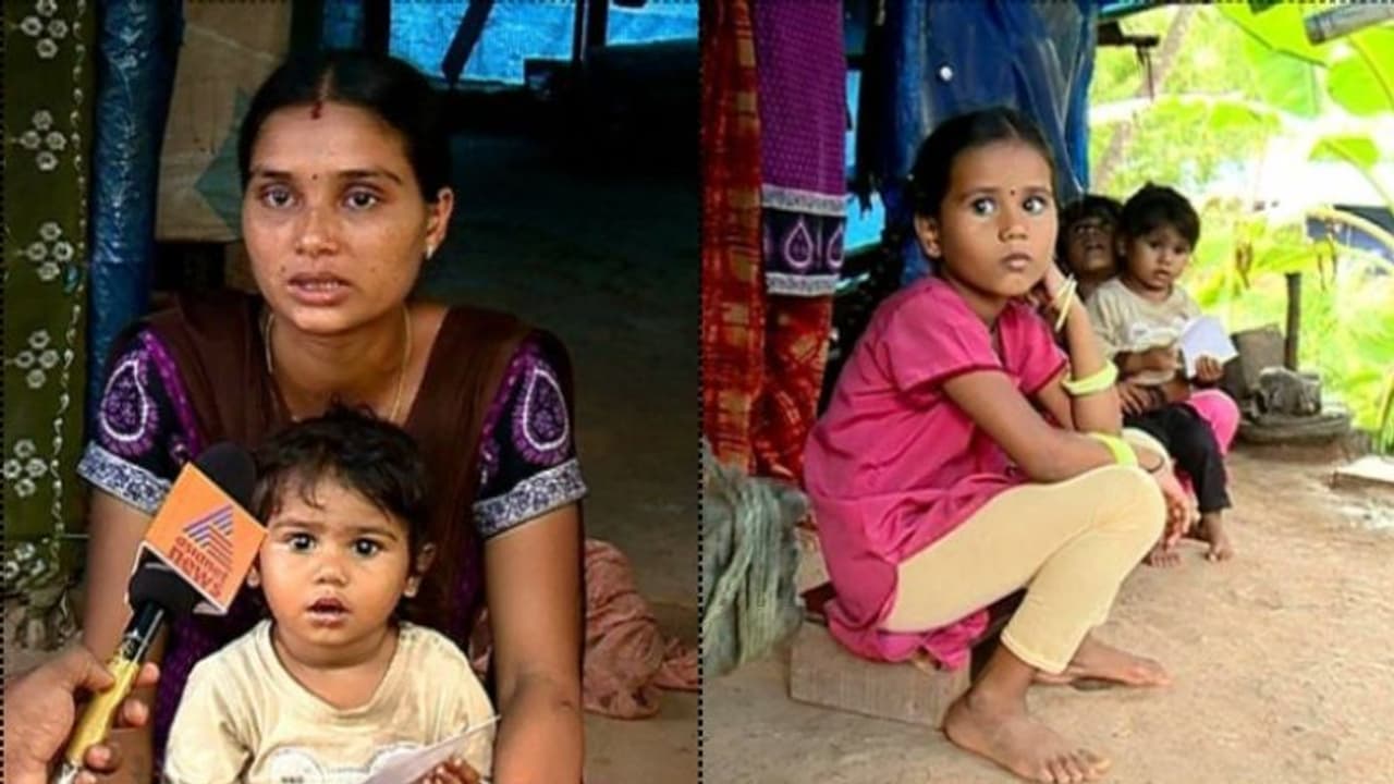 റോഡരികിൽ പ്ലാസ്റ്റിക് ഷീറ്റിൽ പൊതിഞ്ഞ കൂര, അകത്ത് മൂന്ന് പെൺമക്കളെ ചേർത്തുപിടിച്ചൊരമ്മയും റോഡരികിൽ പ്ലാസ്റ്റിക് ഷീറ്റിൽ പൊതിഞ്ഞ കൂര, അകത്ത് മൂന്ന് പെൺമക്കളെ ചേർത്തുപിടിച്ചൊരമ്മയും