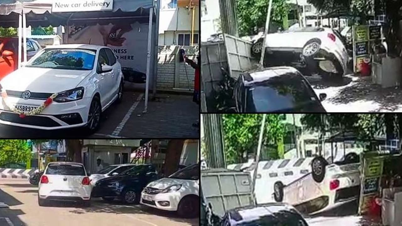 വാങ്ങി ഷോറൂമില് നിന്നും ഇറങ്ങുന്നതിനിടെ ഗേറ്റിലിടിച്ച് തലകുത്തി മറിഞ്ഞ് പുത്തന് കാര്! വാങ്ങി ഷോറൂമില് നിന്നും ഇറങ്ങുന്നതിനിടെ ഗേറ്റിലിടിച്ച് തലകുത്തി മറിഞ്ഞ് പുത്തന് കാര്!