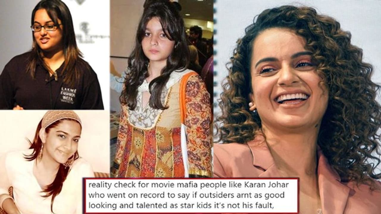 आलिया, सोनम, सोनाक्षी की ये फोटो शेयर कर कंगना रनोट ने उड़ाया मजाक, करन जौहर पर भी साधा निशाना, कही ये बात