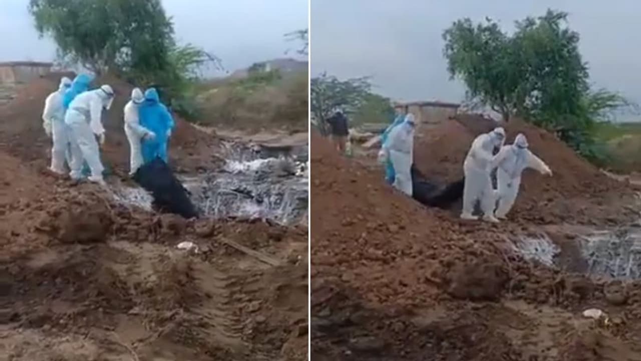 कोरोना से मरे लोगों के शवों को गड्ढे में फेंकने पर मचा बवाल, वीडियो हो रहा वायरल कोरोना से मरे लोगों के शवों को गड्ढे में फेंकने पर मचा बवाल, वीडियो हो रहा वायरल