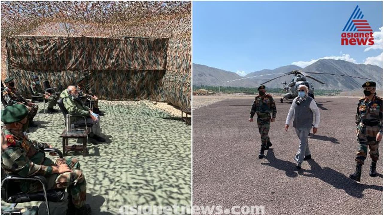 പ്രധാനമന്ത്രി നരേന്ദ്ര മോദി ലഡാക്കിൽ, മുൻകൂട്ടി പ്രഖ്യാപിക്കാതെ യാത്ര