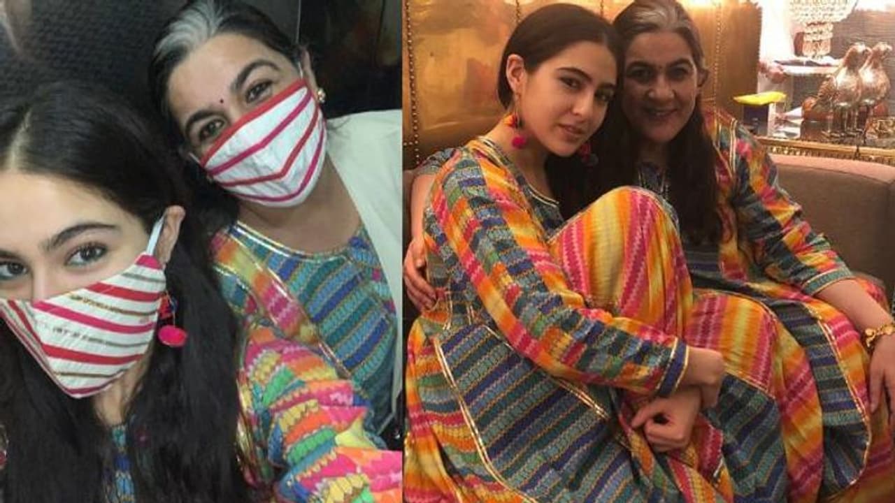 'മമ്മി ആന്‍ഡ് മീ'; ഒരുപോലെ വസ്ത്രം ധരിച്ച് അമ്മയും മകളും; ചിത്രങ്ങള്‍ പങ്കുവച്ച് സാറ അലി ഖാന്‍