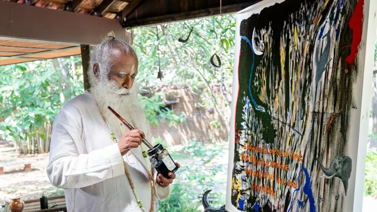 Sadhguru's paintings contribute Rs 9 crore towards COVID relief in Tamil Nadu Sadhguru's paintings contribute Rs 9 crore towards COVID relief in Tamil Nadu