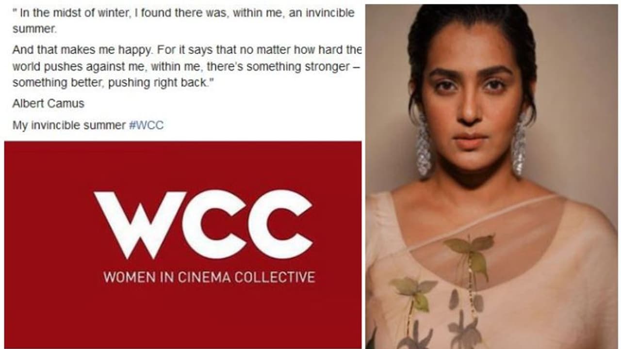 ആര്‍ക്കും തോല്‍പ്പിക്കാനാവാത്ത ഡബ്ല്യുസിസി, വിവാദത്തില്‍ പരോക്ഷമായി പ്രതികരിച്ച് പാര്‍വതി