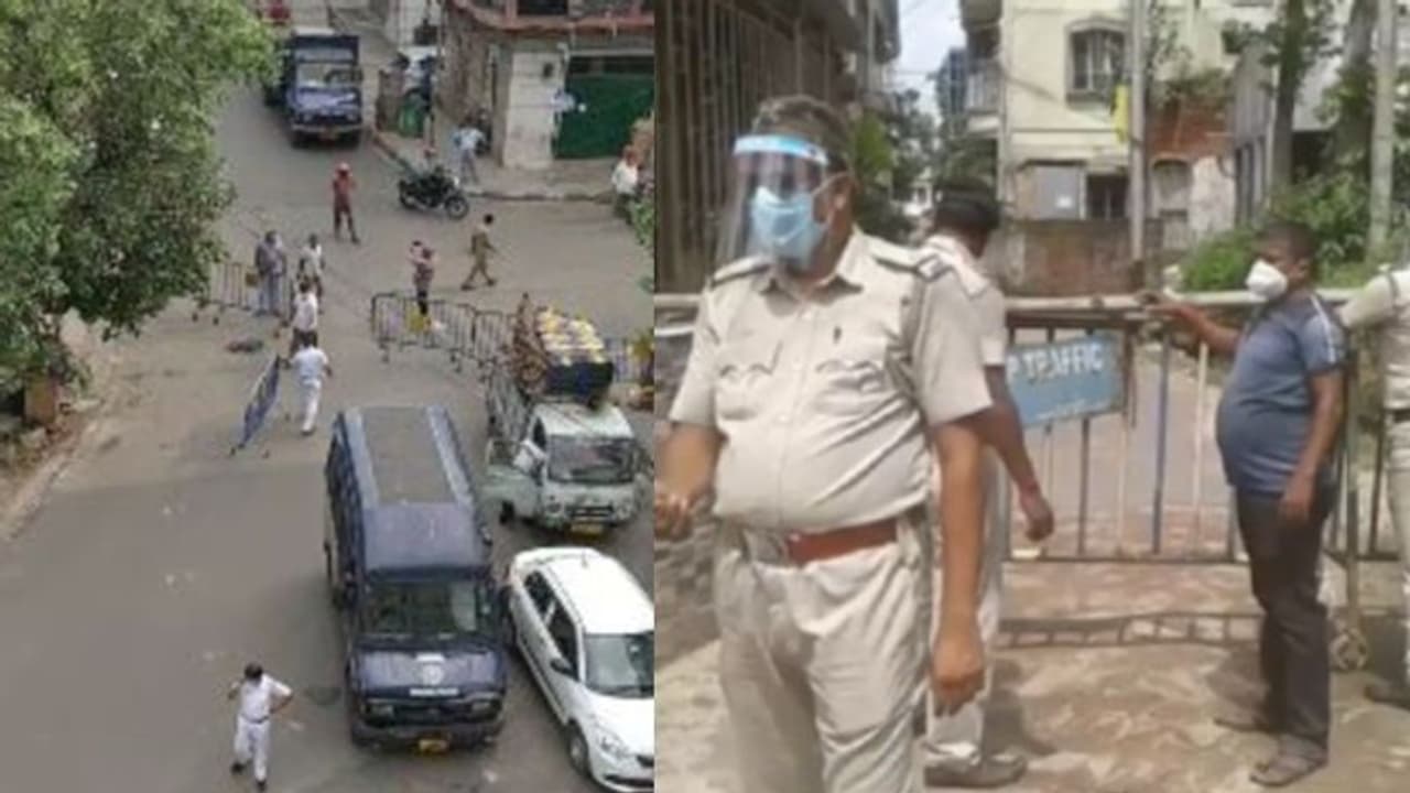 কনটেনমেন্ট জোনগুলিতে শুরু 'কড়া' লকডাউন, ব্যারিকেড দিয়ে আটকে দিল কলকাতা পুলিশ