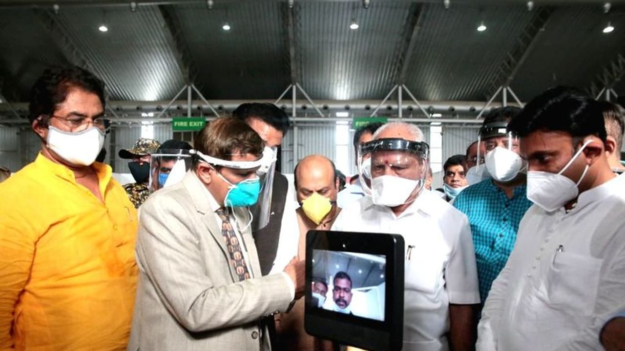 Coronavirus: Karnataka CM inspects 10,100 bed COVID care centre in Bengaluru