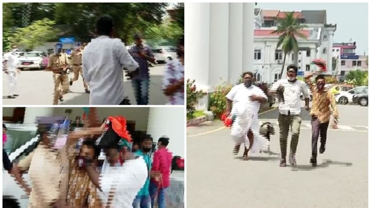 മന്ത്രിസഭായോഗത്തിനിടെ സെക്രട്ടറിയേറ്റിൽ യൂത്ത് കോൺഗ്രസ് പ്രതിഷേധം, അറസ്റ്റ് മന്ത്രിസഭായോഗത്തിനിടെ സെക്രട്ടറിയേറ്റിൽ യൂത്ത് കോൺഗ്രസ് പ്രതിഷേധം, അറസ്റ്റ്