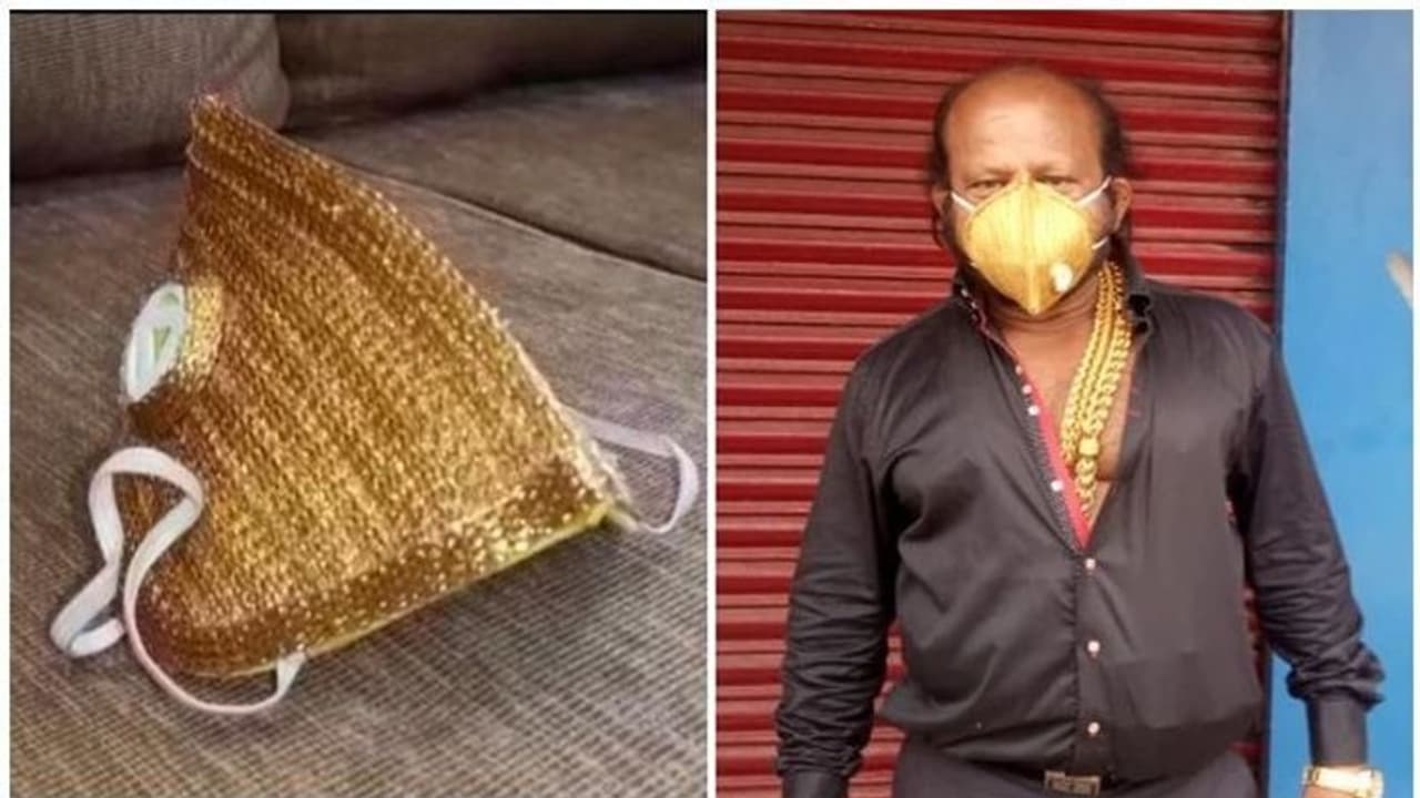 Coronavirus: Another man flaunts Rs 3.5 lakh gold face mask Coronavirus: Another man flaunts Rs 3.5 lakh gold face mask