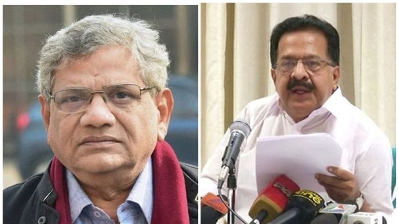 പിണറായി സർക്കാരിന് എതിരായ ആരോപണങ്ങളിൽ സിപിഎം കേന്ദ്രനേതൃത്വത്തിന്റെ നിലപാടെന്ത്? യെച്ചൂരിയോട് ചെന്നിത്തല പിണറായി സർക്കാരിന് എതിരായ ആരോപണങ്ങളിൽ സിപിഎം കേന്ദ്രനേതൃത്വത്തിന്റെ നിലപാടെന്ത്? യെച്ചൂരിയോട് ചെന്നിത്തല