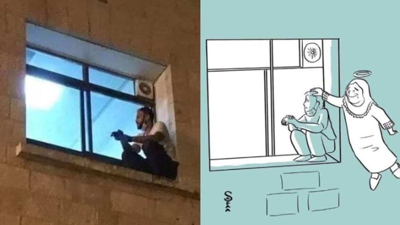 করোনা আক্রান্ত মা কে শেষ বারের মত দেখার জন্য জানলায় ছেলে, হৃদয় বিদারক ছবি মন ছুঁয়েছে নেট দুনিয়ার করোনা আক্রান্ত মা কে শেষ বারের মত দেখার জন্য জানলায় ছেলে, হৃদয় বিদারক ছবি মন ছুঁয়েছে নেট দুনিয়ার