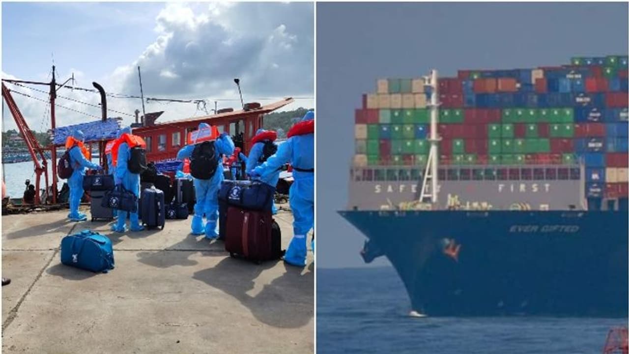 ക്രൂ ചെയ്ഞ്ചിംഗിനായി വിഴിഞ്ഞം പുറംകടലില്‍ നങ്കൂരമിട്ട കപ്പല്‍ തീരം വിട്ടു