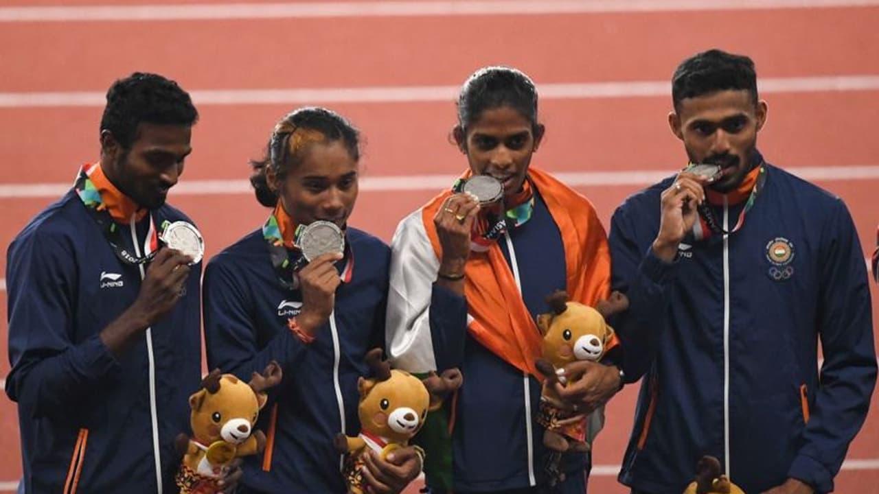 ബഹ്റിന് താരം മരുന്നടിച്ചതായി തെളിഞ്ഞു; ഏഷ്യന് ഗെയിംസ് മിക്സഡ് റിലേയില് ഇന്ത്യയുടെ വെള്ളി സ്വര്ണമായി ബഹ്റിന് താരം മരുന്നടിച്ചതായി തെളിഞ്ഞു; ഏഷ്യന് ഗെയിംസ് മിക്സഡ് റിലേയില് ഇന്ത്യയുടെ വെള്ളി സ്വര്ണമായി