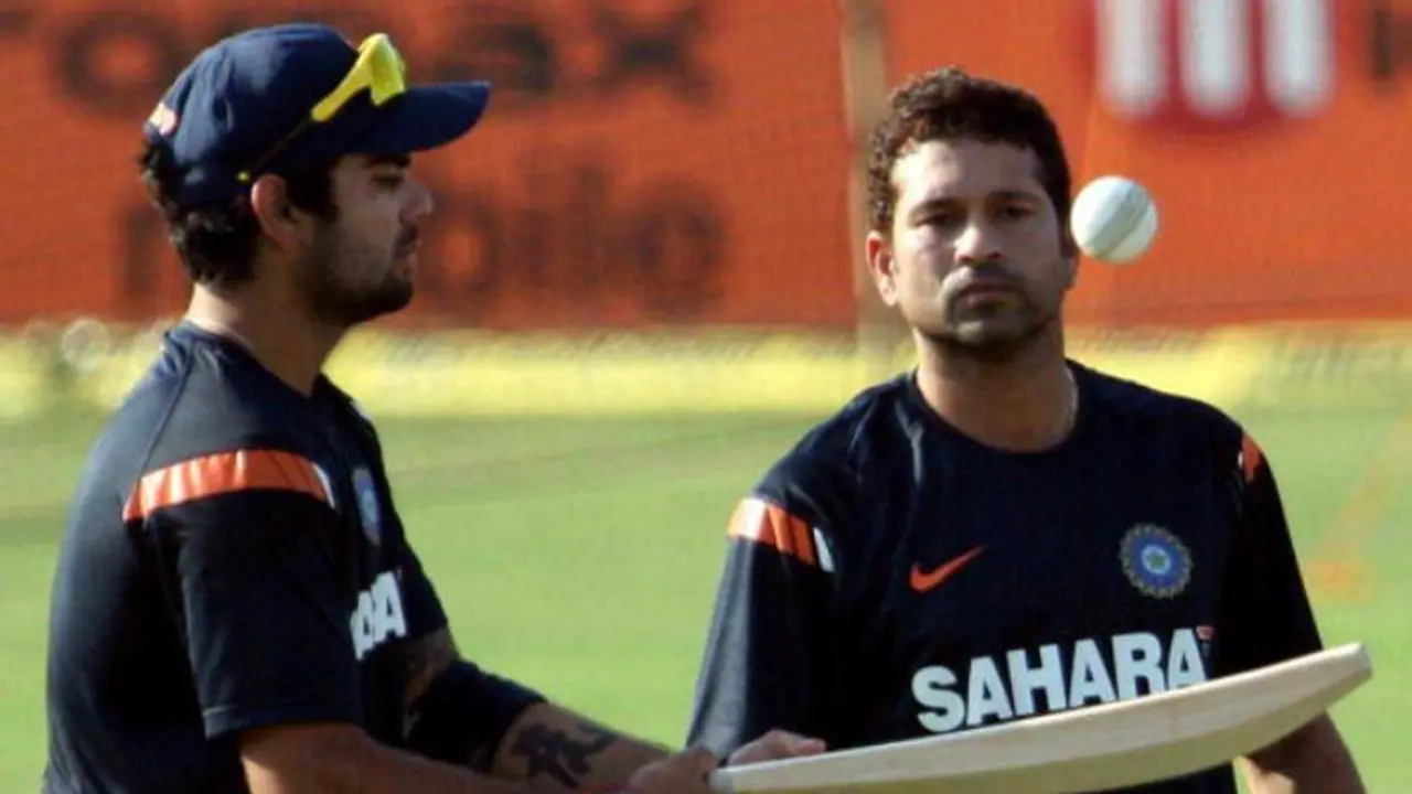 খারাপ সময়ে বিরাট কোহলির কেরিয়ার বাঁচিয়েছিলেন সচিন তেন্ডুলকর খারাপ সময়ে বিরাট কোহলির কেরিয়ার বাঁচিয়েছিলেন সচিন তেন্ডুলকর