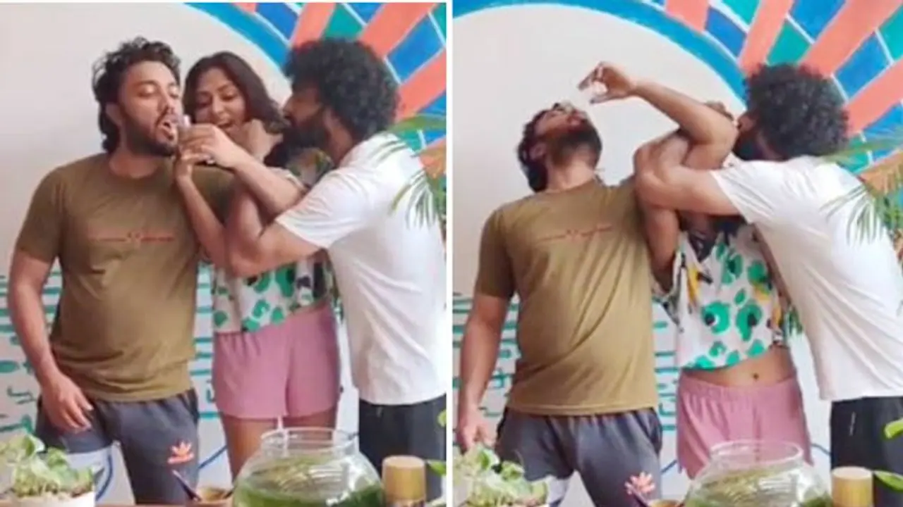 ஆண் நண்பர்களுடன் குடியும் கும்மாளமுமாக அமலா பால்... போட்டி போட்டு சரக்கடிக்கும் வைரல் வீடியோ...! ஆண் நண்பர்களுடன் குடியும் கும்மாளமுமாக அமலா பால்... போட்டி போட்டு சரக்கடிக்கும் வைரல் வீடியோ...!