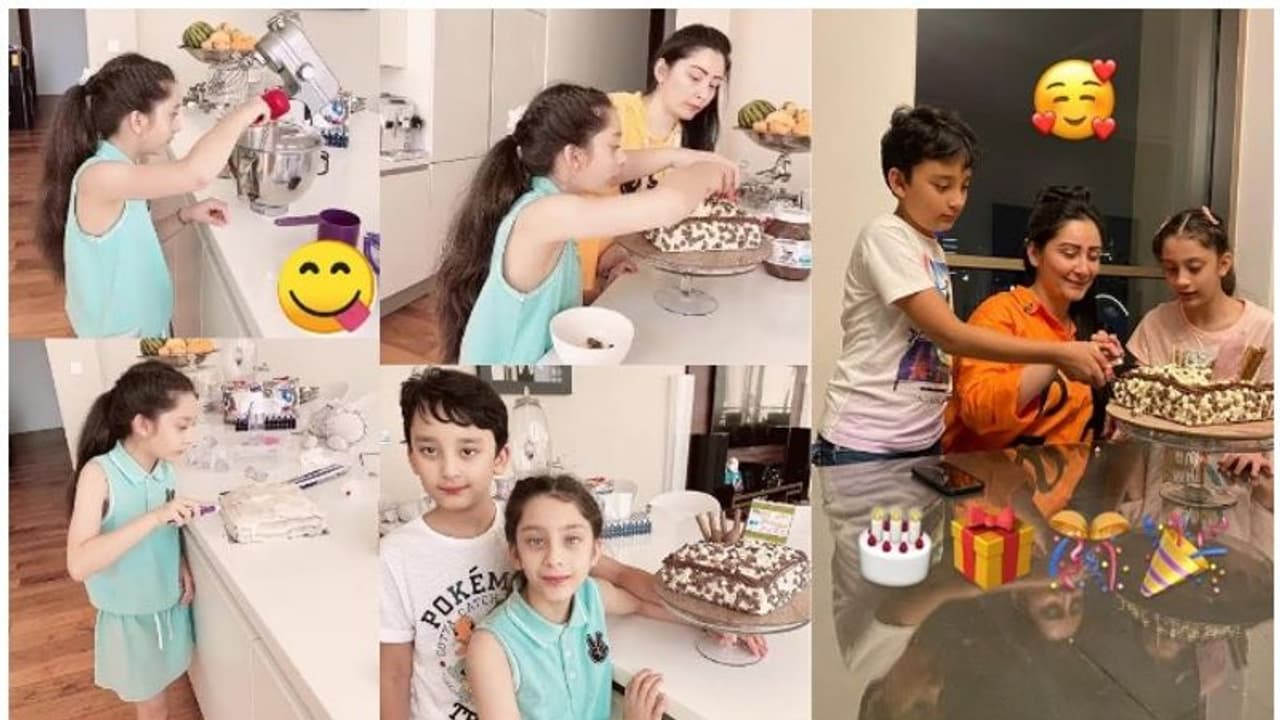 അച്ഛന് മകളുടെ പിറന്നാൾ സമ്മാനം, സഞ്ജയ് ദത്തിന് കേക്ക് ഉണ്ടാക്കി ഇഖ്റ