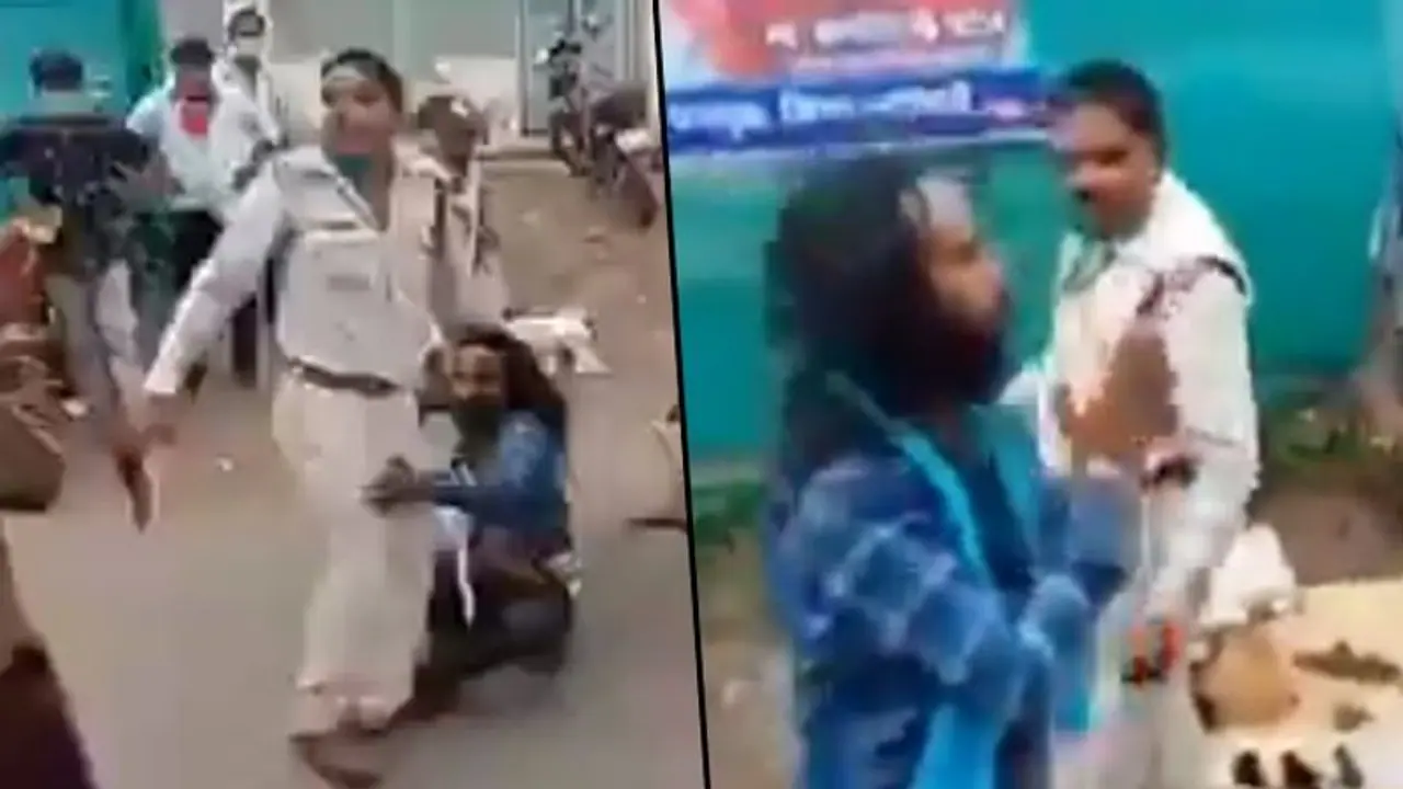 Viral video of cops dragging Sikh man by hair creates stir: 2 MP policemen suspended Viral video of cops dragging Sikh man by hair creates stir: 2 MP policemen suspended